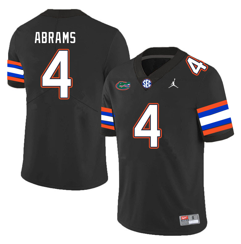 #4 TJ Abrams Florida Gators College Football Jerseys Stitched Sale-Black